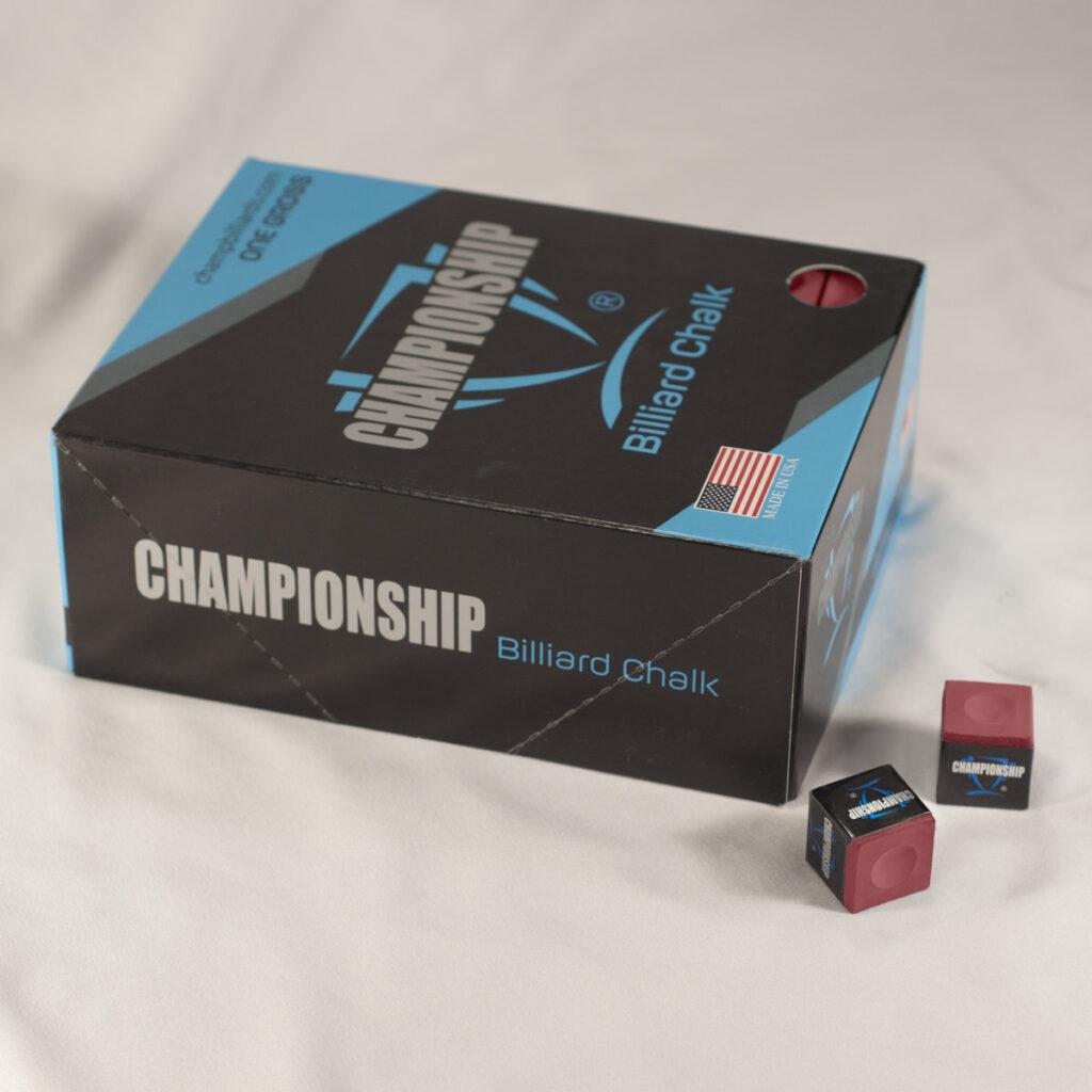 burgundy championship billiards chalk gross